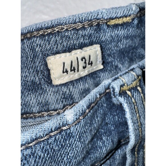 MEN'S ARIAT M4 STRAIGHT STOCKTON DENIM JEANS Light Wash 44 X 34 Faded Distressed - Picture 8 of 16